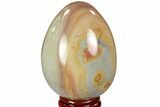 Polished Polychrome Jasper Egg - Madagascar #104662-1